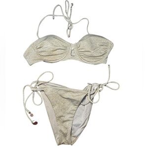 Everything but Water Gold Bikini Set